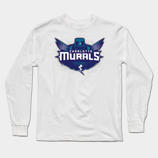 Charlotte Murals Long Sleeve T-Shirt by Mikewirthart